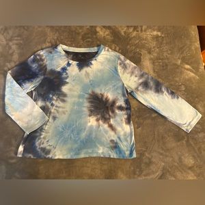Wallflower hand tie dyed mid length sleeve crop top